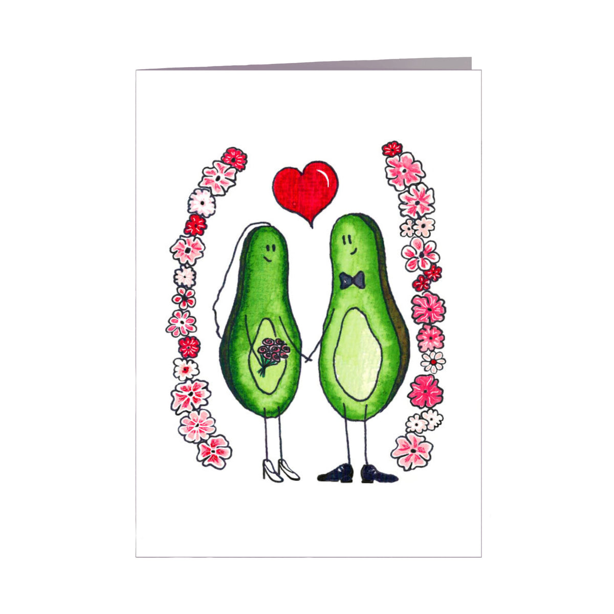 Avocado Karte Hochzeit Heirat Pablo & FRIENDS
