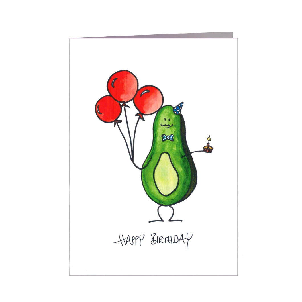 Geburtstagskarte | Happy Birthday | Avocado