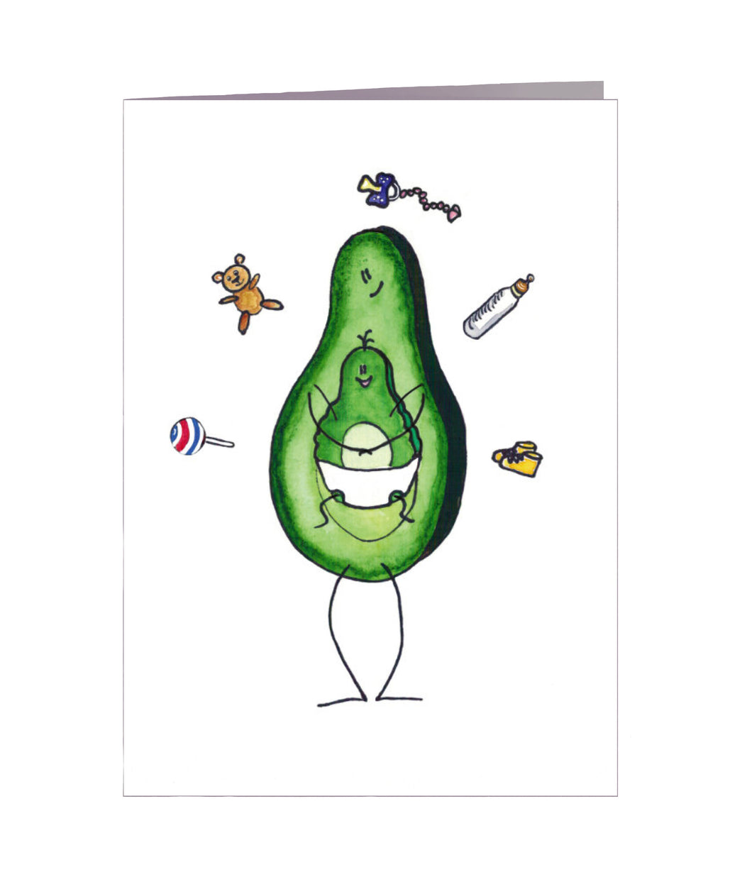 Avocado Karte | Baby | Geburt