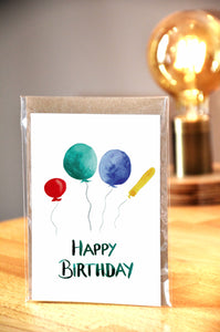 Geburtstagskarte | Happy Birthday | Ballons