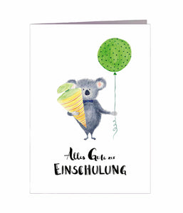 Karte zur Einschulung | Koala