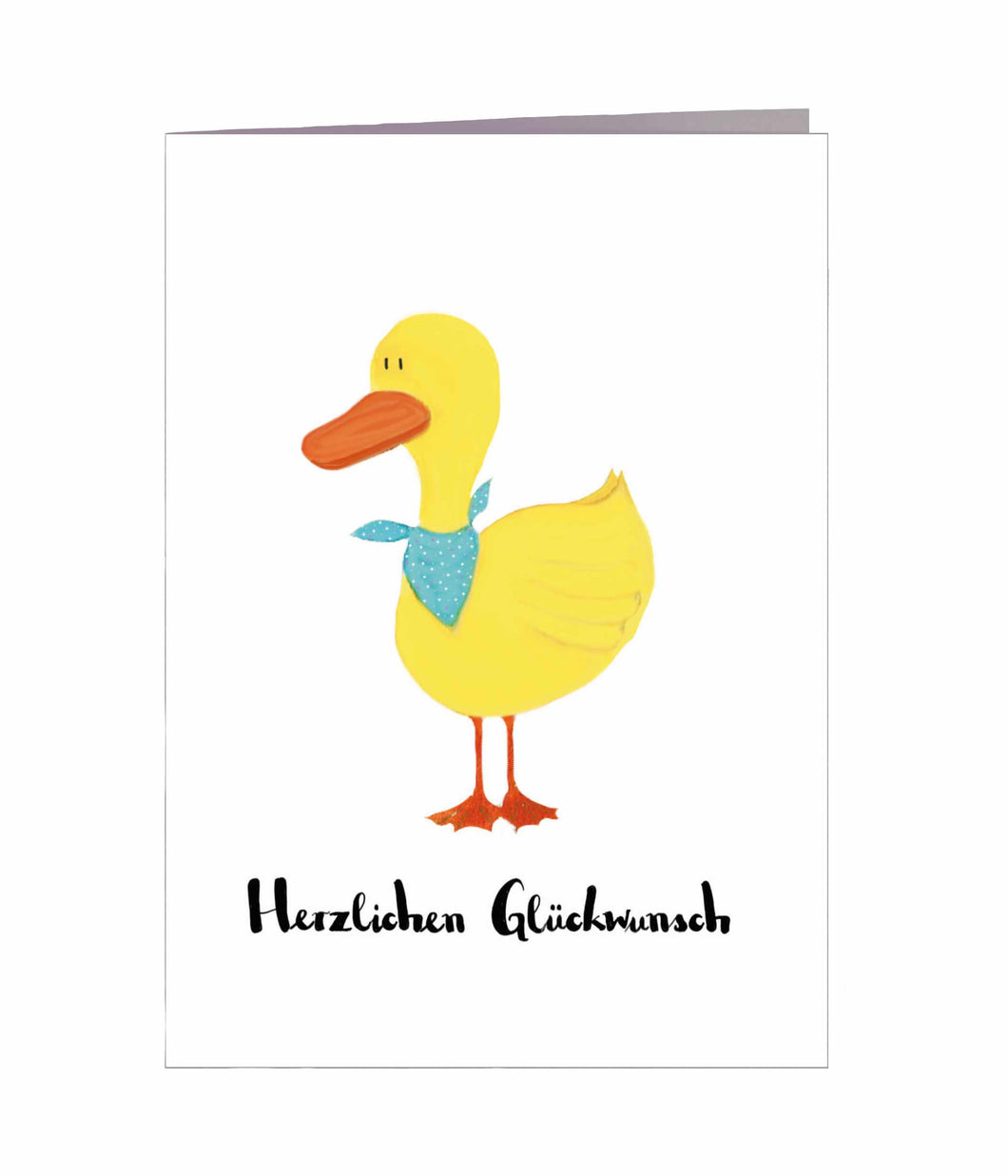 Karte zur Geburt | Baby Ente Herzlichen Glückwunsch