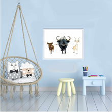 Laden Sie das Bild in den Galerie-Viewer, Kinderposter | Print | Kinderzimmerdeko | Safari Tiere | DIN A4