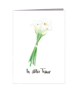 Trauerkarte | In stiller Trauer | Blumenstrauss