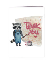 Laden Sie das Bild in den Galerie-Viewer, Dankeskarte | &quot;Thank you&quot; | Waschbär