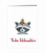 Laden Sie das Bild in den Galerie-Viewer, Weihnachtskarte | Frohe Weihnachten | 5er Set Tiere