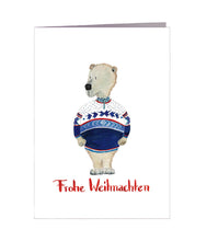 Laden Sie das Bild in den Galerie-Viewer, Weihnachtskarte | Frohe Weihnachten | Eisbär