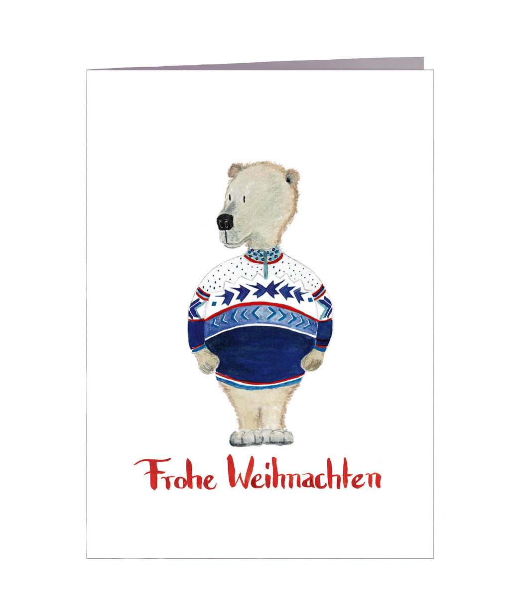 Weihnachtskarte | Frohe Weihnachten | Eisbär